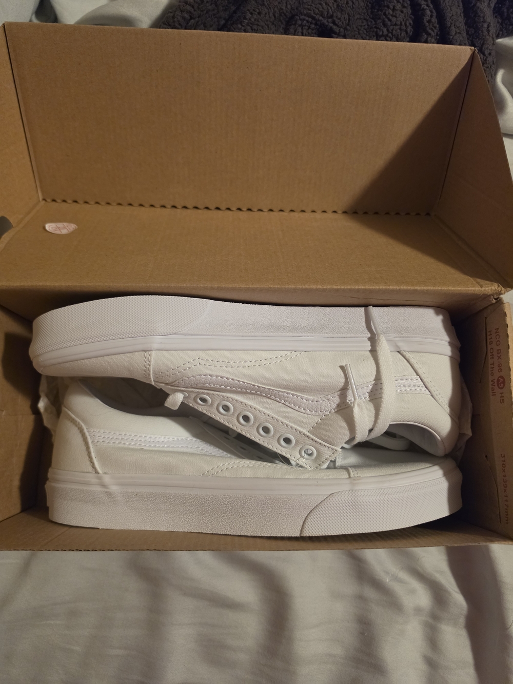 Vans White Low-Top Canvas Sneakers